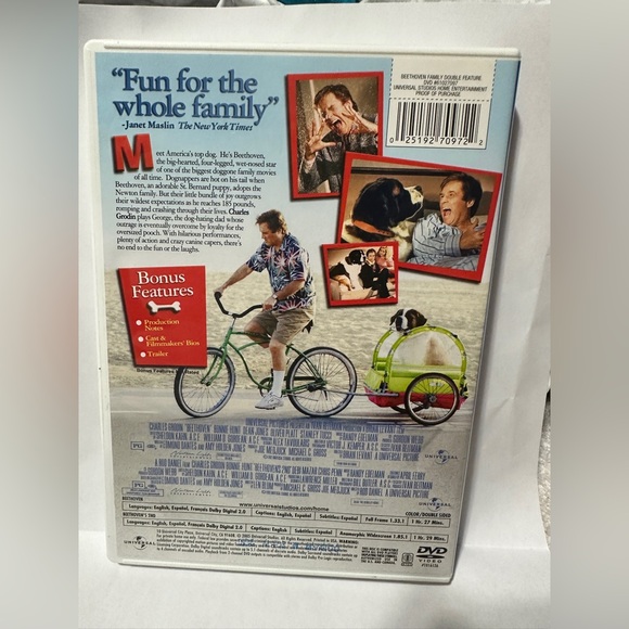 BEETHOVEN DVD 
FAMILY DOUBLE FEATURE - Picture 2 of 3